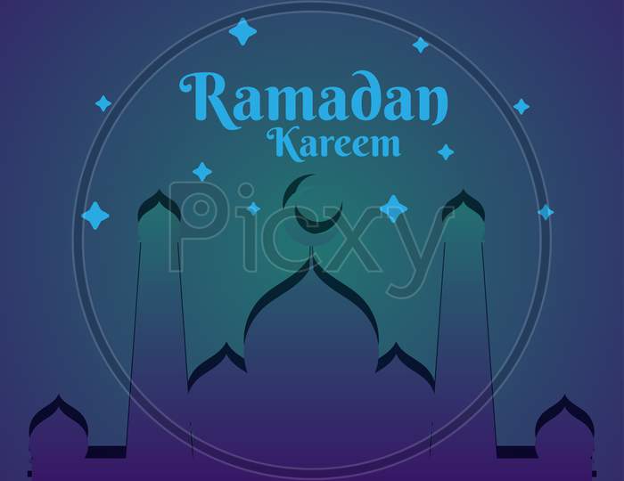 Ramadan Kareem Mubarak Ramazan Poster Vector
