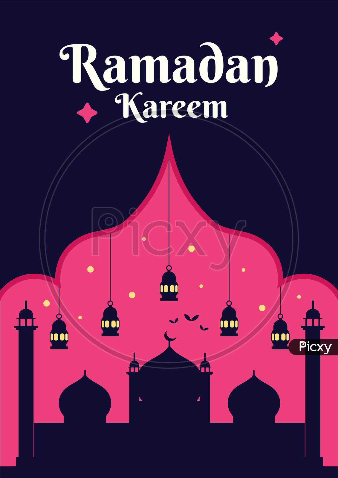 Ramadan Kareem Poster Design Template, Ramzan Greeting Card Vector Banner