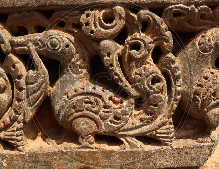 Ancient Intricated carving on somnathpura temple