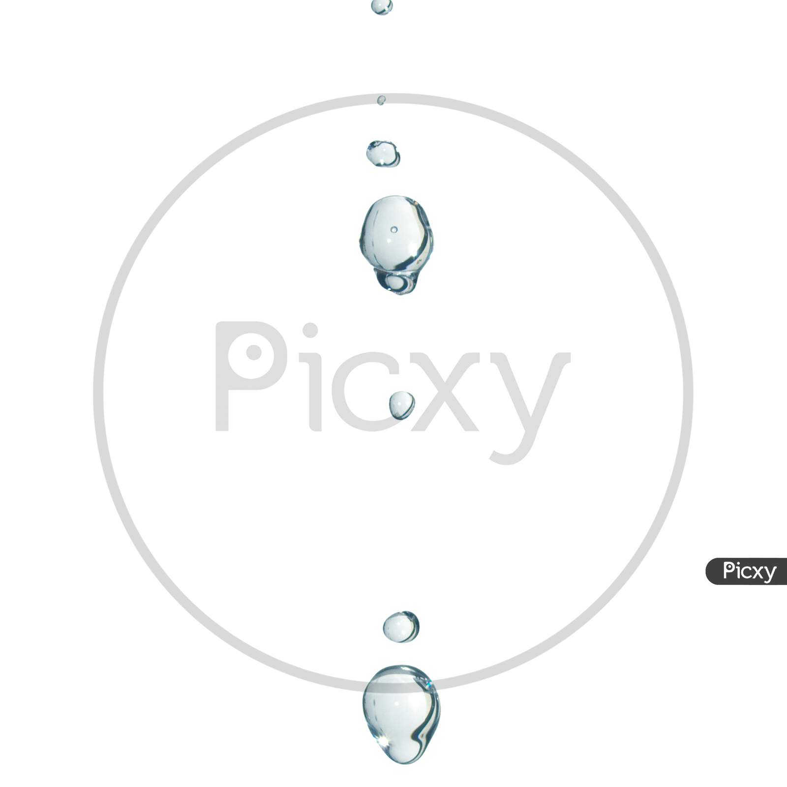 Water Droplet Isolated Over White
