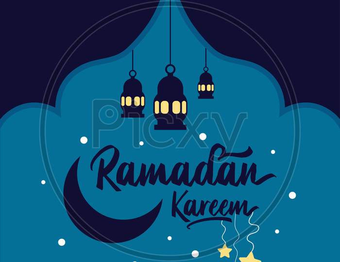 Ramadan Kareem Ramzan Poster Design Greeting Card Template, Vector