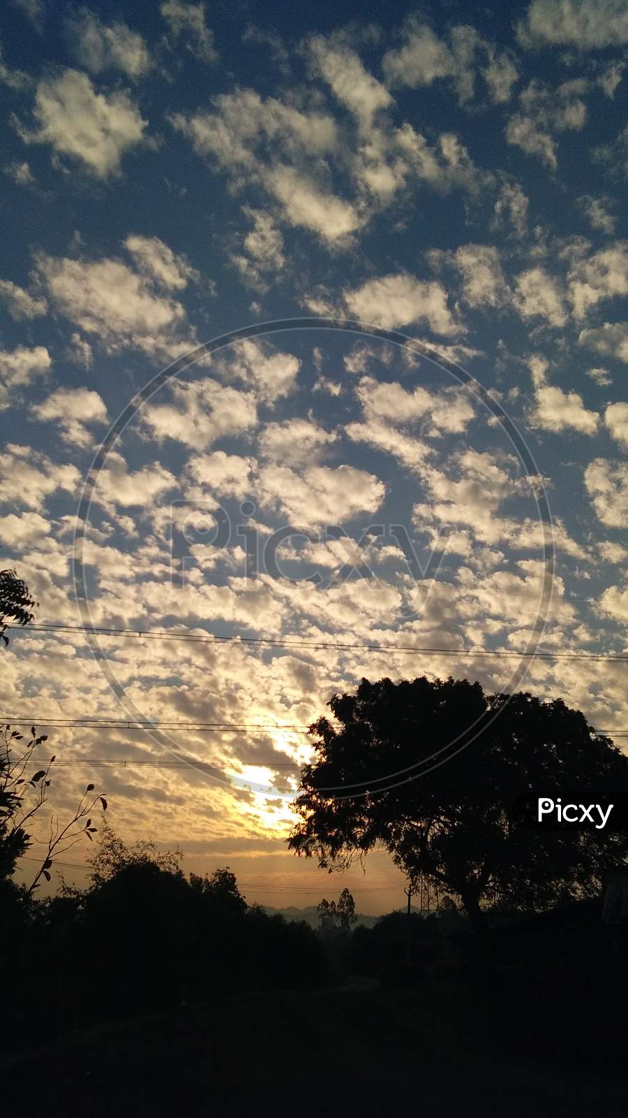 Cloudy Morning Sunrise,India, Gujarat