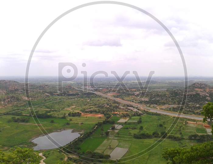 View from top of Bhuvanagiri Fort 8