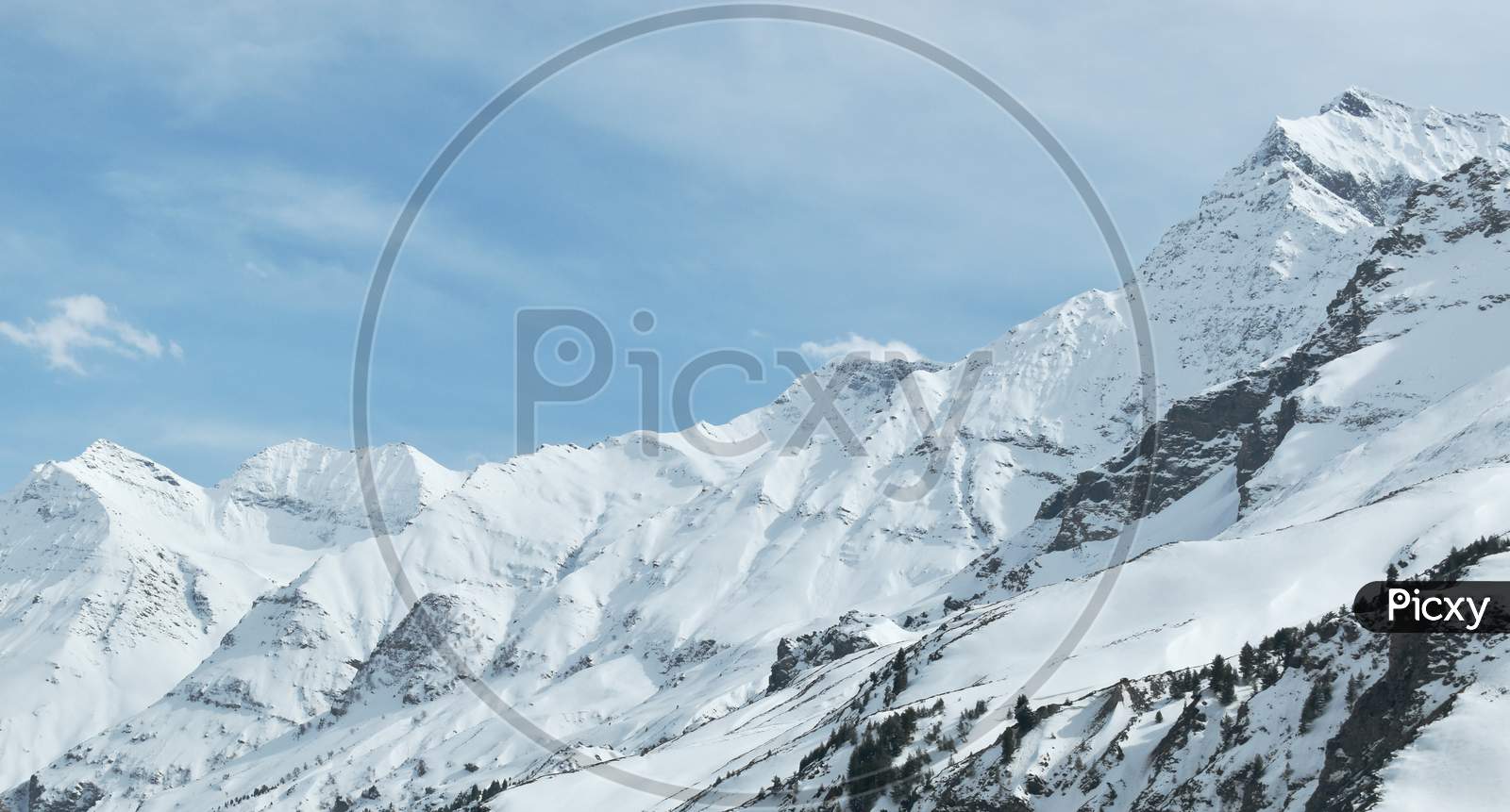 Beautiful Snow covered Mountains in Himalaya