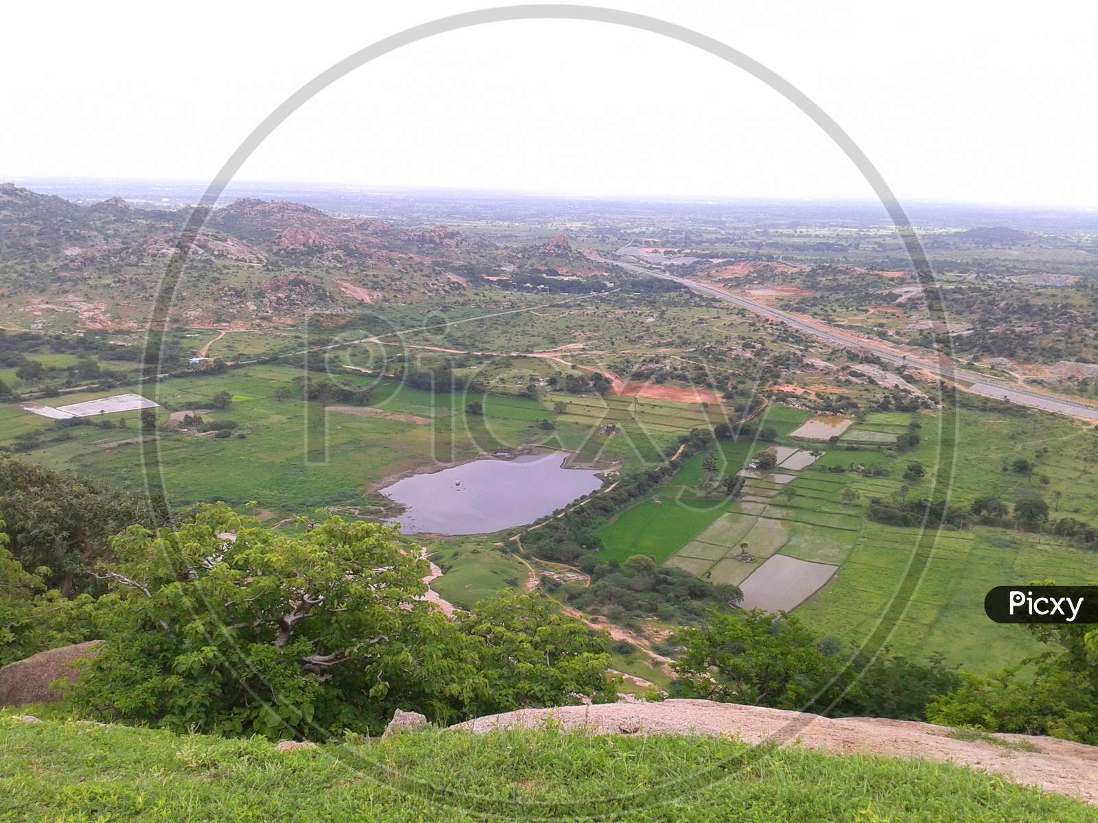 View from top of Bhuvanagiri Fort 6