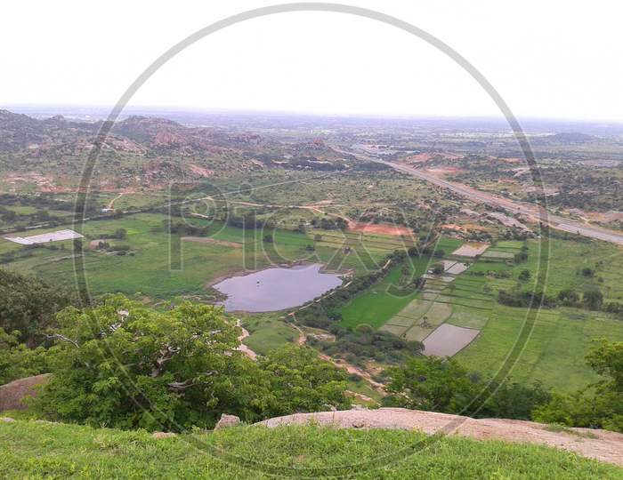 View from top of Bhuvanagiri Fort 6