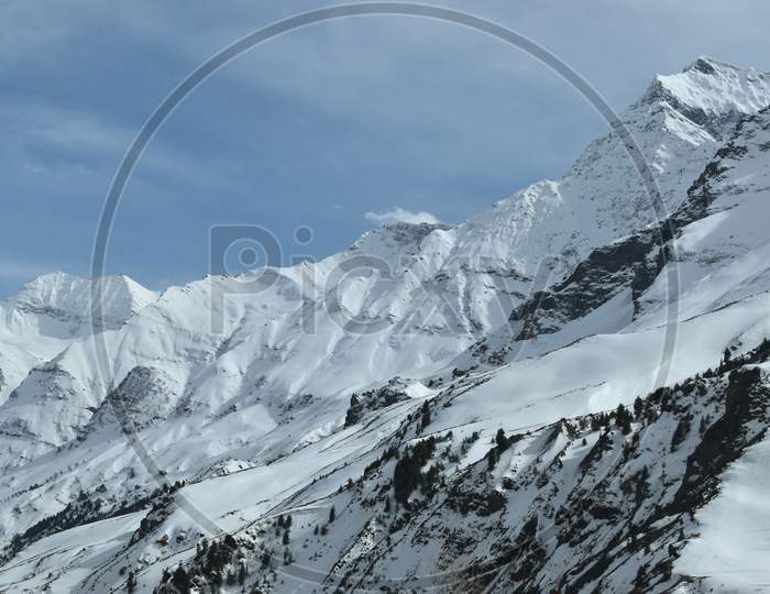 Beautiful Snow covered Mountains in India
