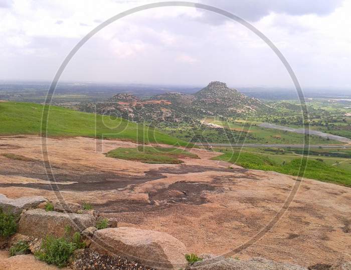 View from top of Bhuvanagiri Fort 2