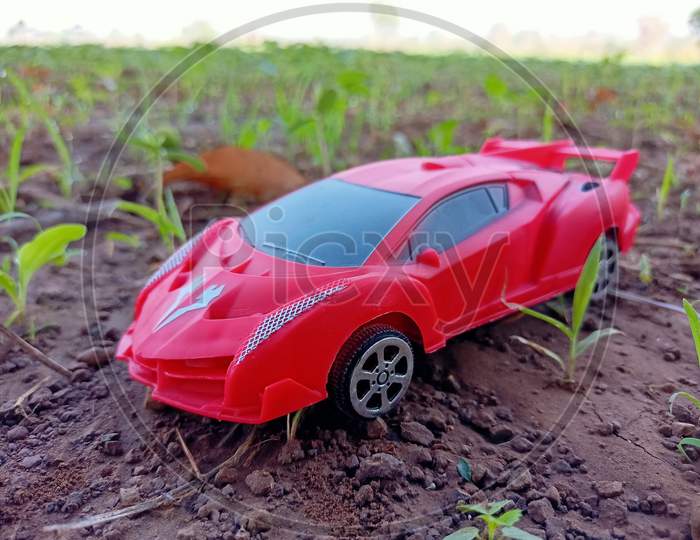 Red car toy  India, Gujarat