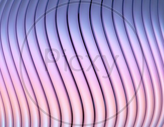 3D Illustration Of Rows  Pink And Blue Portal, Cave .Shape Pattern. Technology Geometry  Background.