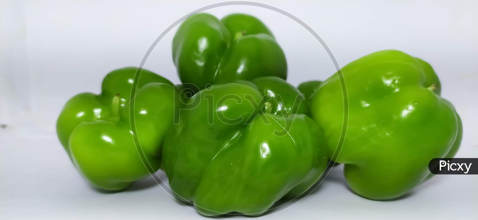 The bell pepper is the fruit of plants in the Grossum cultivar group of the species Capsicum annuum in indian village image