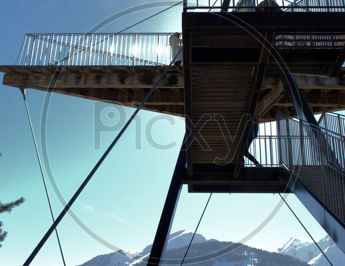 Platform At A View Point Near Flims In Switzerland 20.2.2021