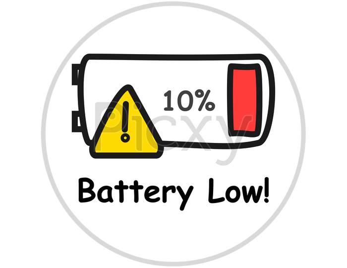 Battery charge indicator icon. vector graphics EPS 10
