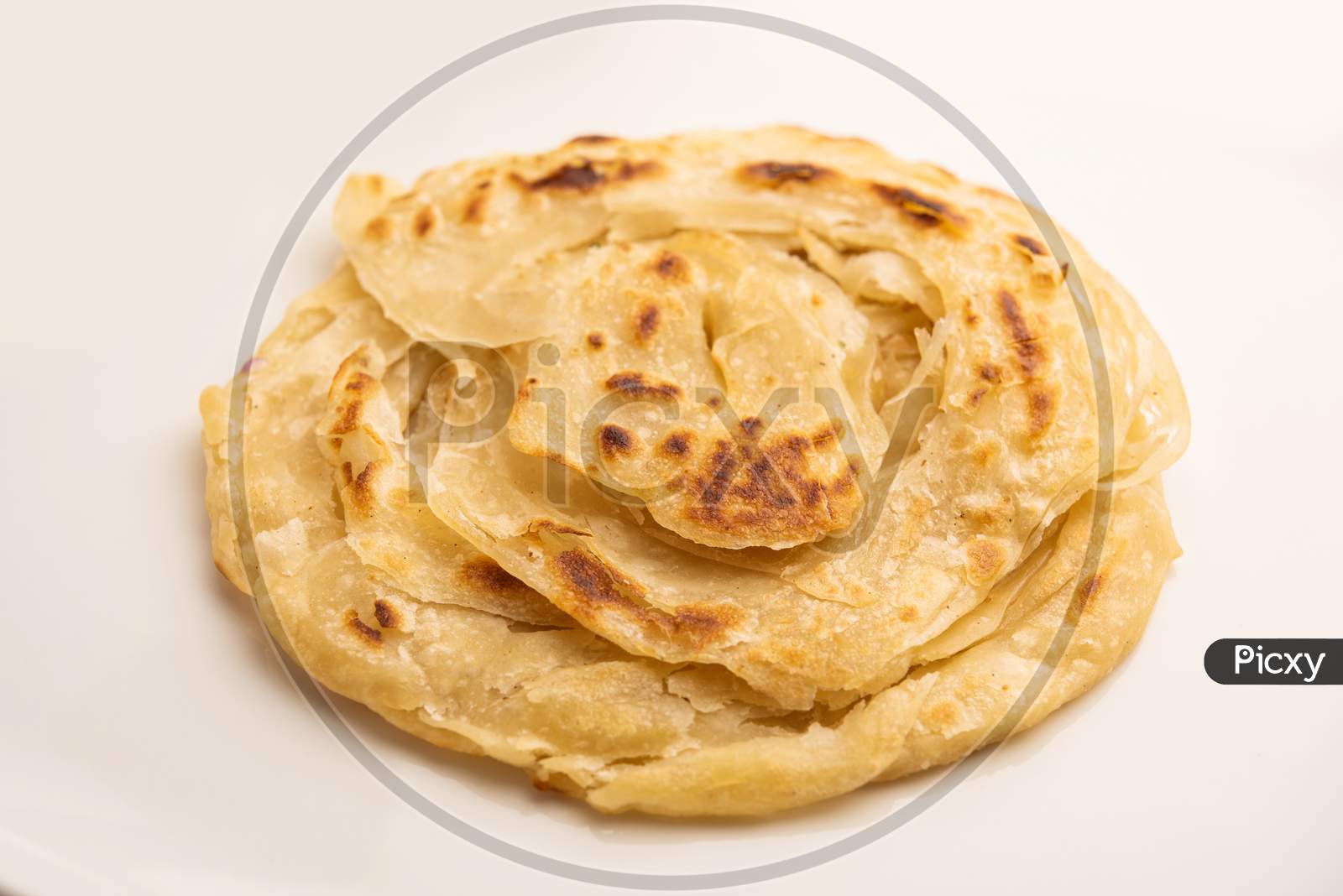 Indian Flatbread Called Laccha Paratha, Made Up Of Layers Using Wheat Flour Or Maida
