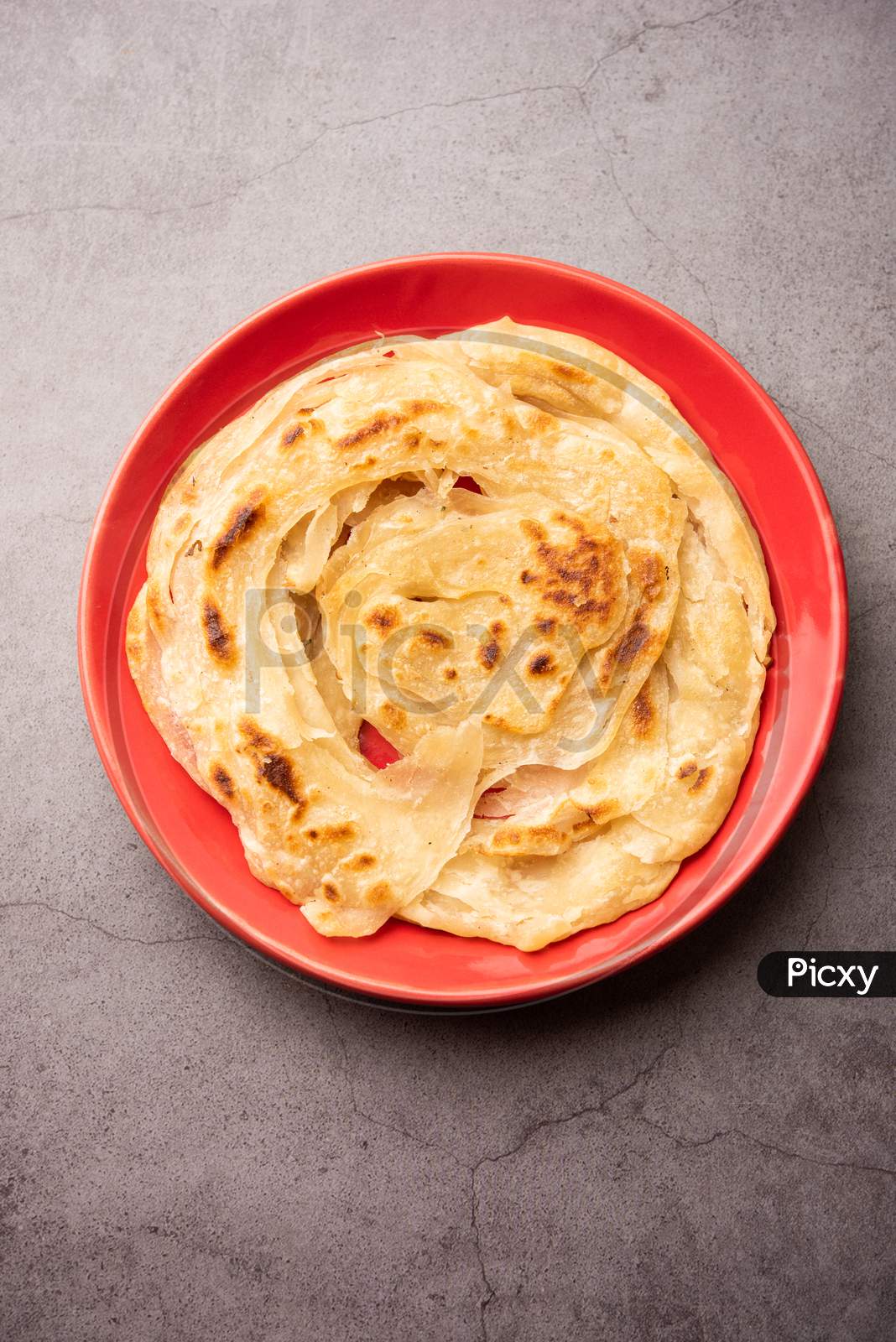 Image of Indian Flatbread Called Laccha Paratha, Made Up Of Layers ...