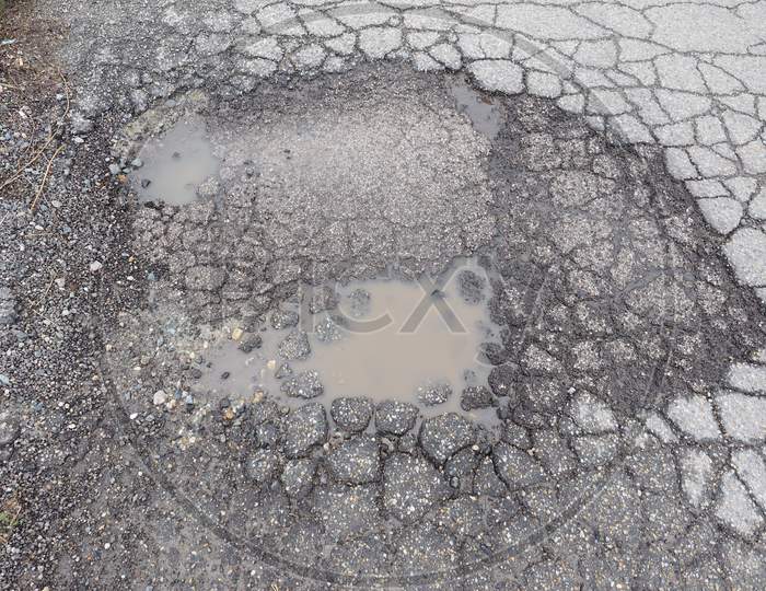 Pothole In Road