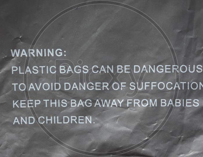 Danger Of Suffocation Warning Sign