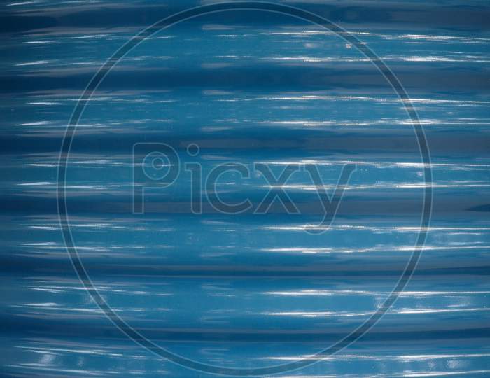 Blue Corrugated Steel Texture Background