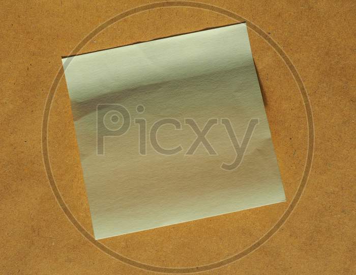 Postit Over Brown With Copy Space