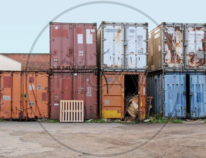 Many Shipping Containers
