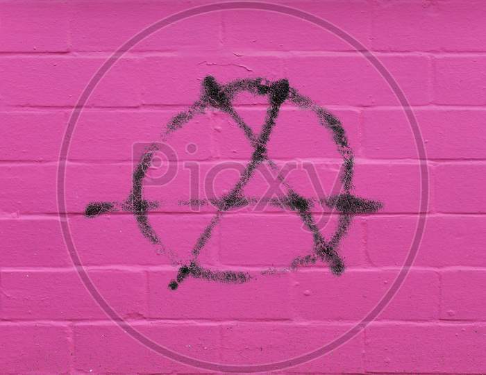 Circle A Anarchy Symbol On A Wall