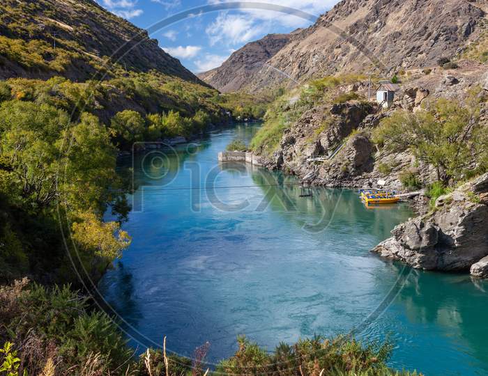 Ripponvale, Central Otago, New Zealand - February 17 : Old Gold Mining Area Of Ripponvale By The  Kawarau River In New Zealand On February 17, 2012