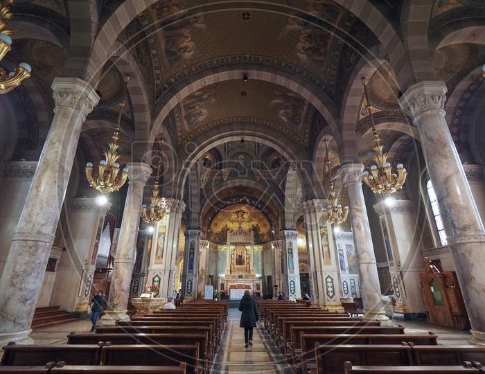 Turin, Italy - Circa May 2019: Santa Rita Da Cascia (Saint Rita Of Cascia) Church