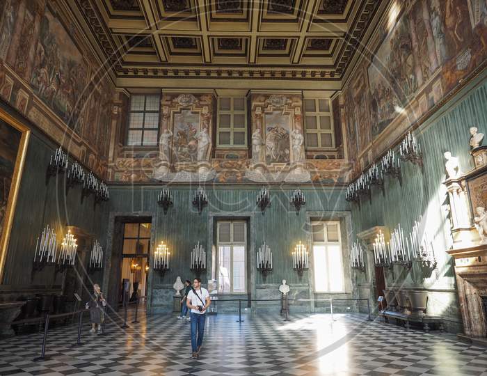 Turin, Italy - Circa October 2018: Palazzo Reale (Meaning Royal Palace) Interior