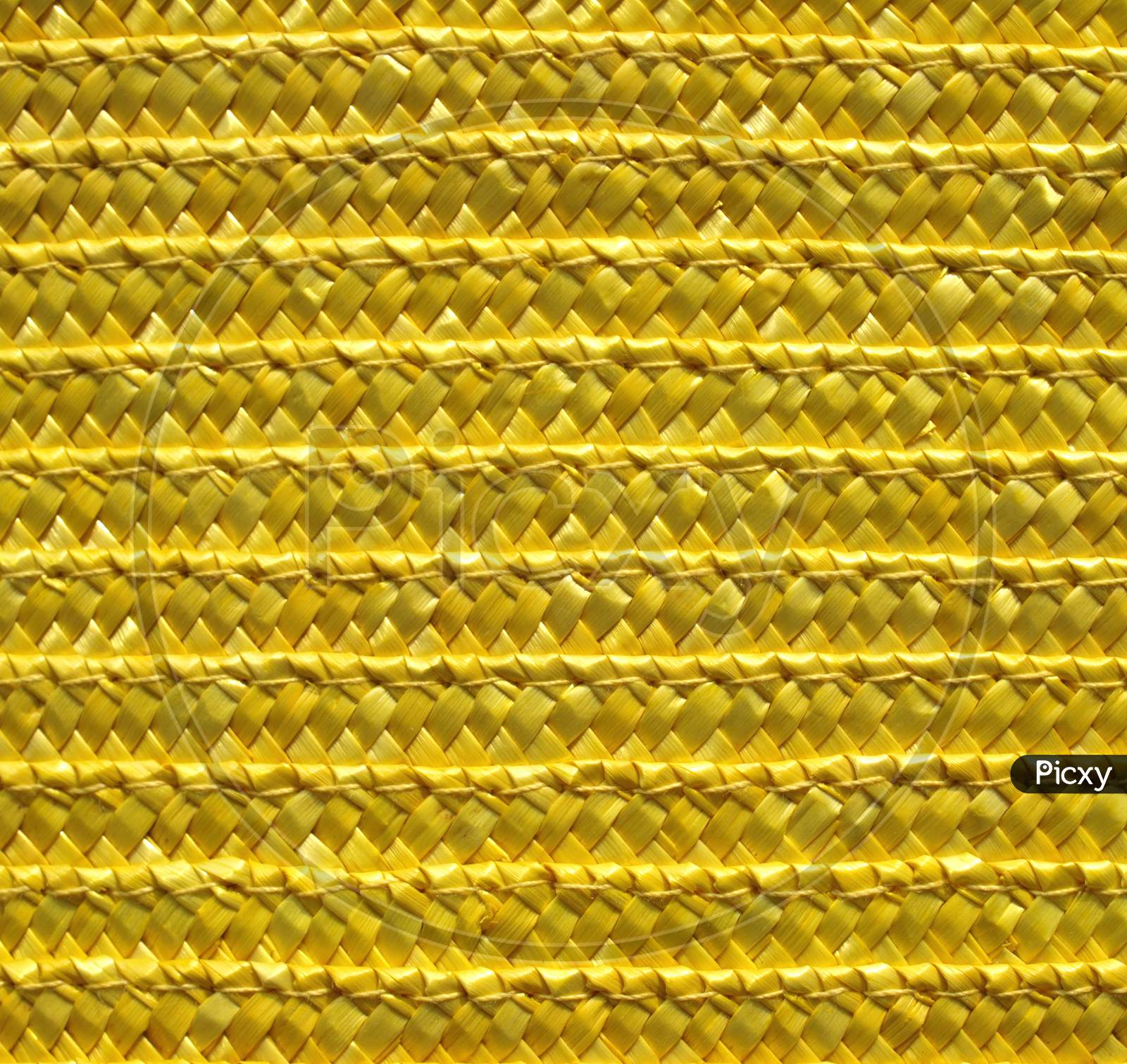 Yellow Straw Texture Background