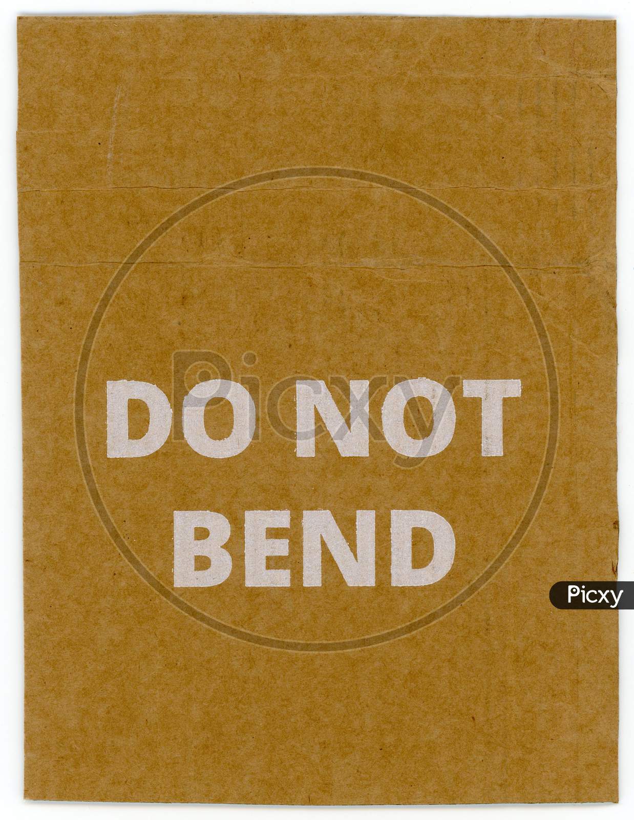 Do Not Bend Written On Corrugated Cardboard