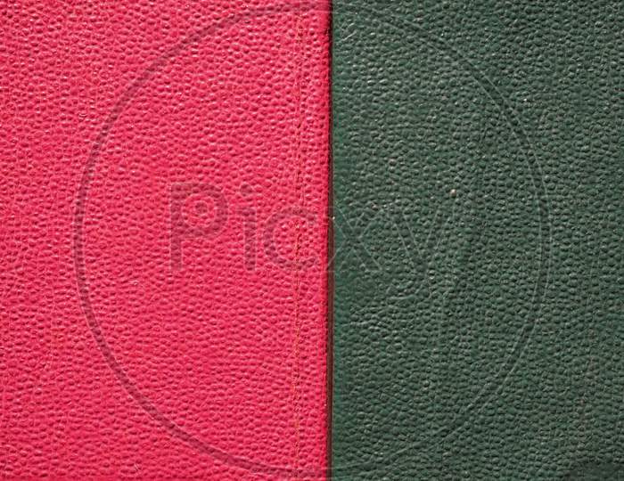 Red Green Leatherette Background