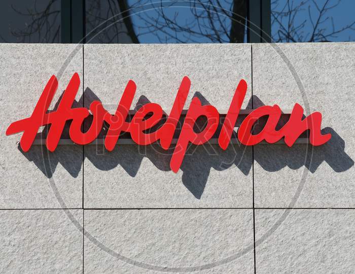 Hotelplan Group Sign Hanging In Lugano, Switzerland