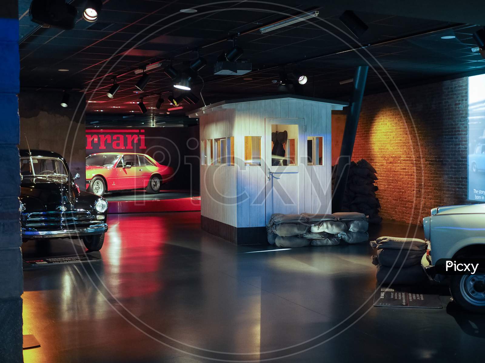 Image of Turin, Italy Circa January 2017 Vintage Cars At Museo