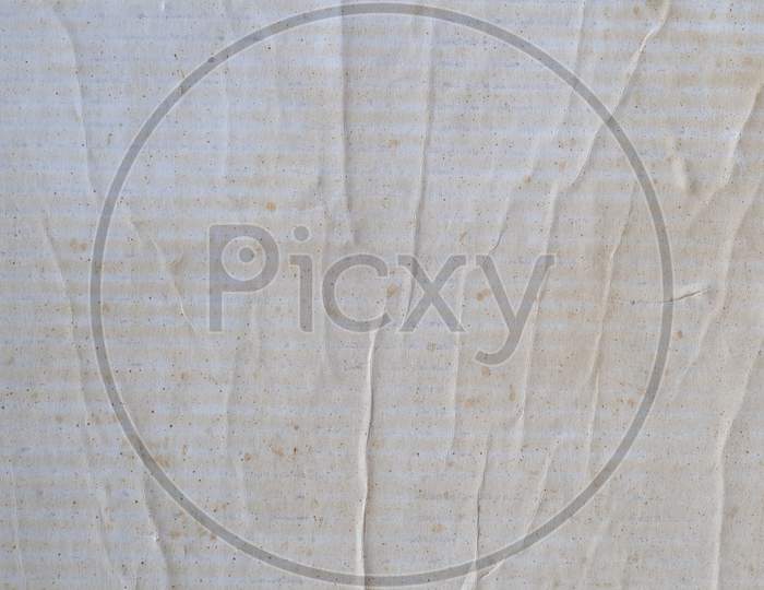 Off White Corrugated Cardboard Texture Background