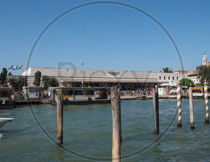 Venice, Italy - Circa September 2016: Venice Santa Lucia Railway Station