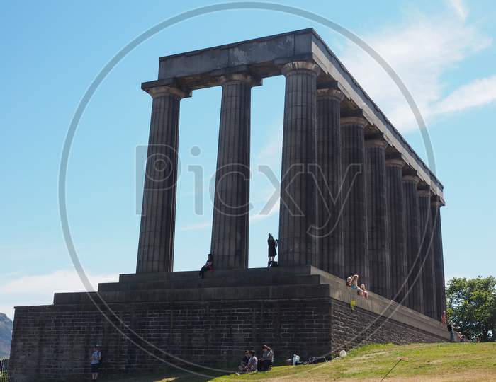 Edinburgh, Uk - Circa June 2018: The Scottish National Monument On Calton Hill