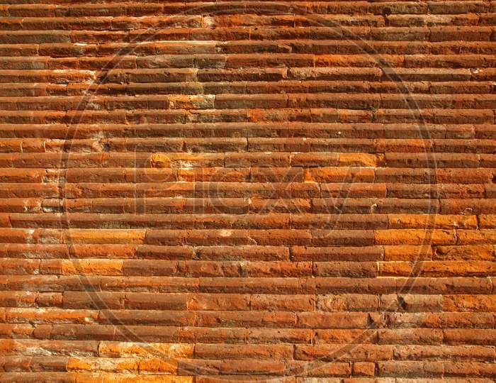 Ancient Roman Red Brick Wall Background