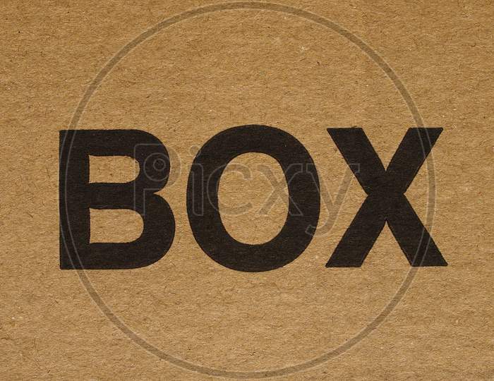 Box Label On Cardboard