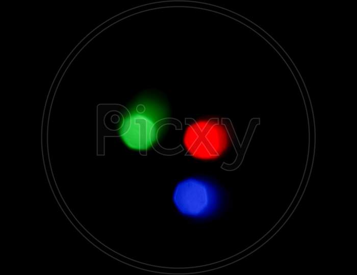 Blurred Red Green And Blue Led