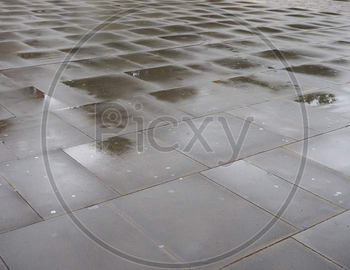 Wet Pavement Background