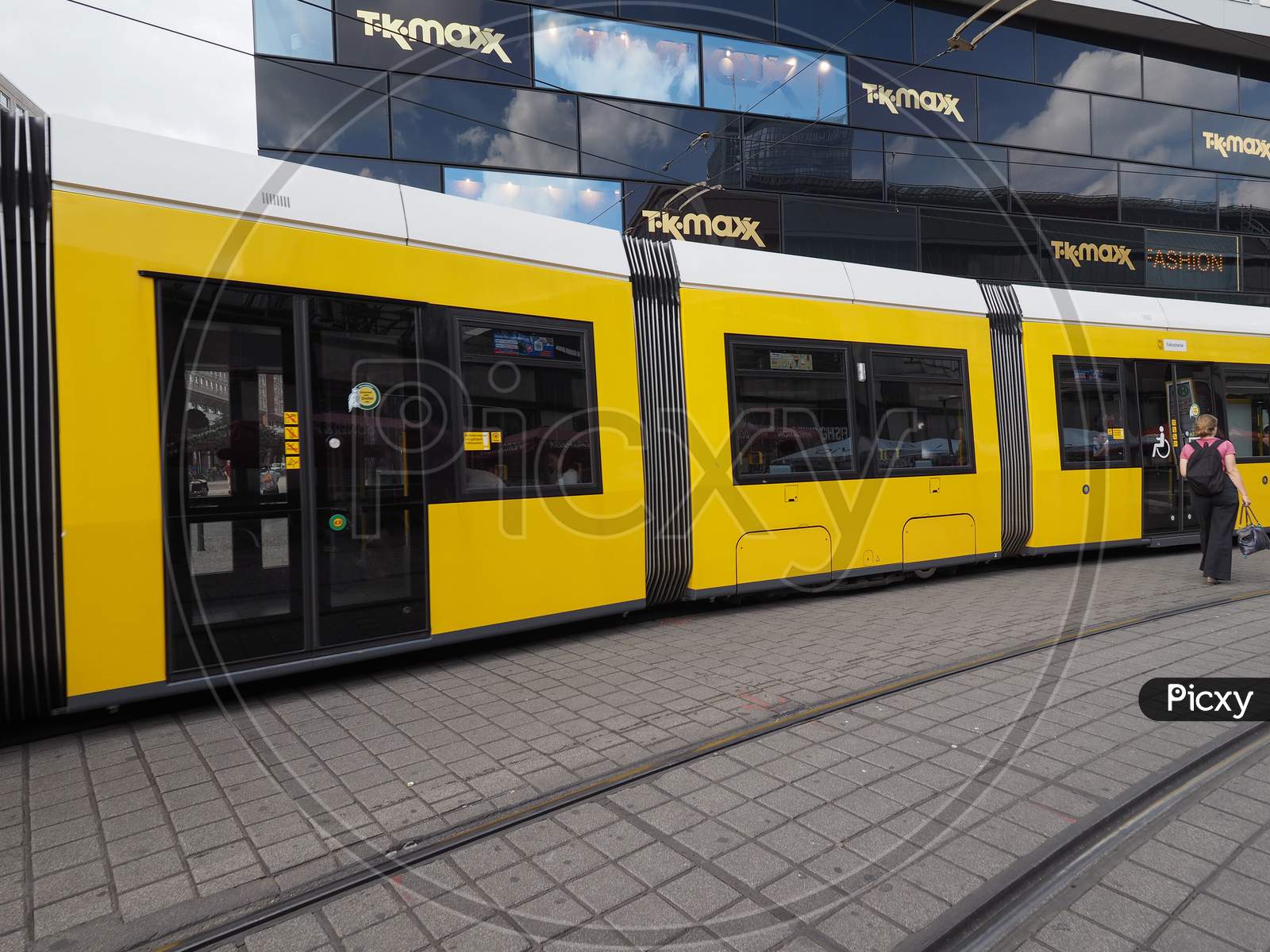 Berlin, Germany - Circa June 2016: Tramway Public Transport In Alexanderplatz