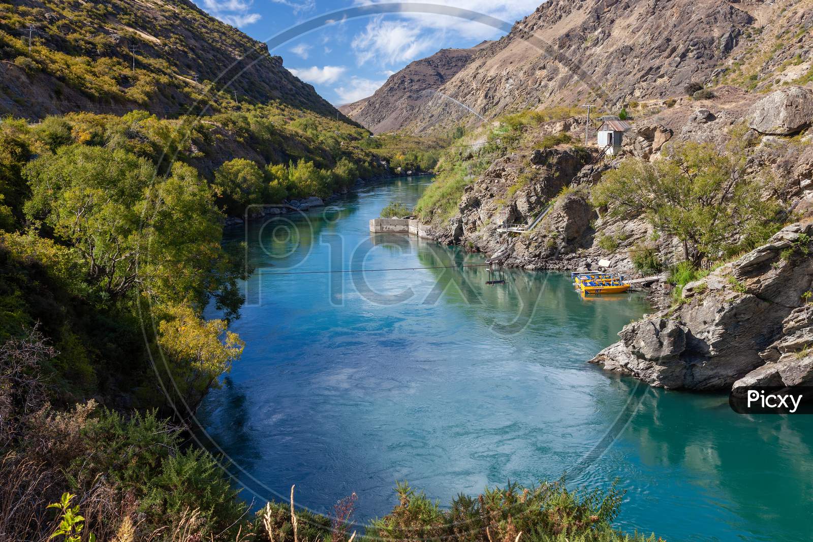 Ripponvale, Central Otago, New Zealand - February 17 : Old Gold Mining Area Of Ripponvale By The  Kawarau River In New Zealand On February 17, 2012