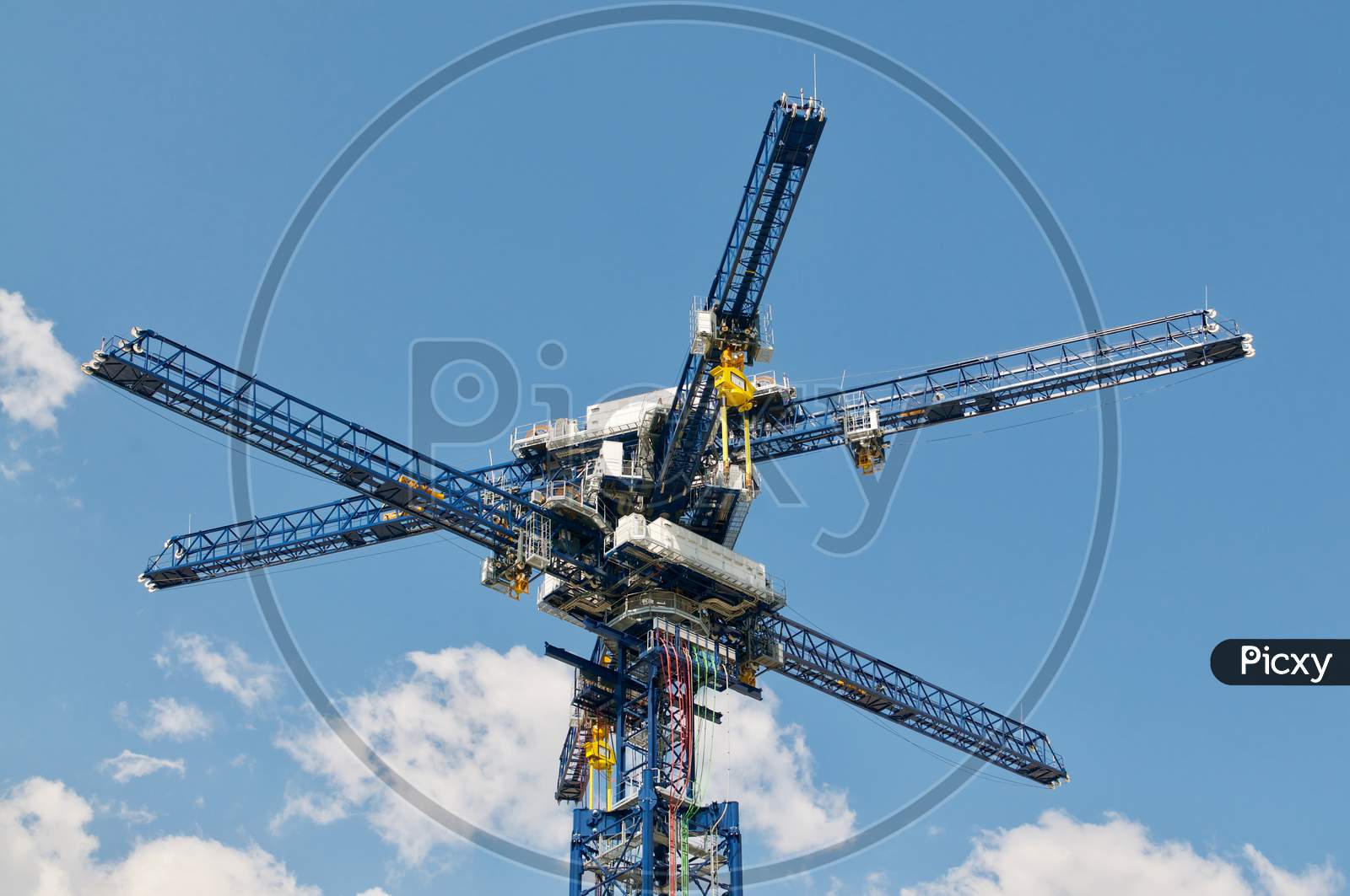 Energy Vault Tower Multi Crane Located In Switzerland