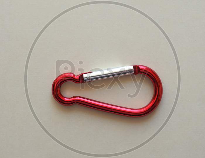 Red Keyring Hook With Copy Space