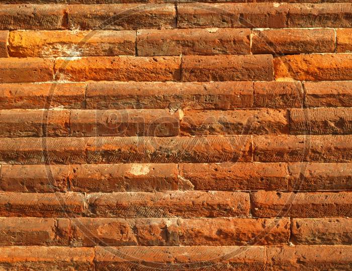 Ancient Roman Red Brick Wall Background