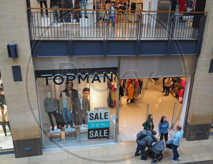 Cambridge, Uk - Circa October 2018: Topman Shop At Grand Arcade Shopping Centre