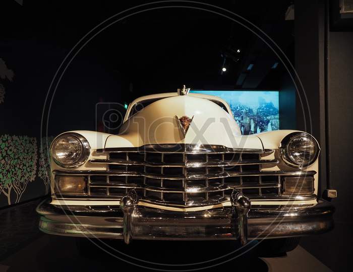 Image of Turin, Italy - Circa January 2017: Vintage Cadillac 62 Car At