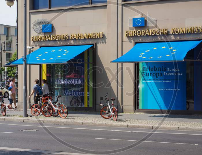 Berlin, Germany - Circa June 2019: Information Office Of The European Parliament And European Commission
