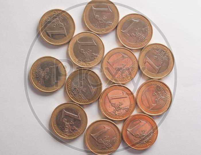 Many One Euro Coins