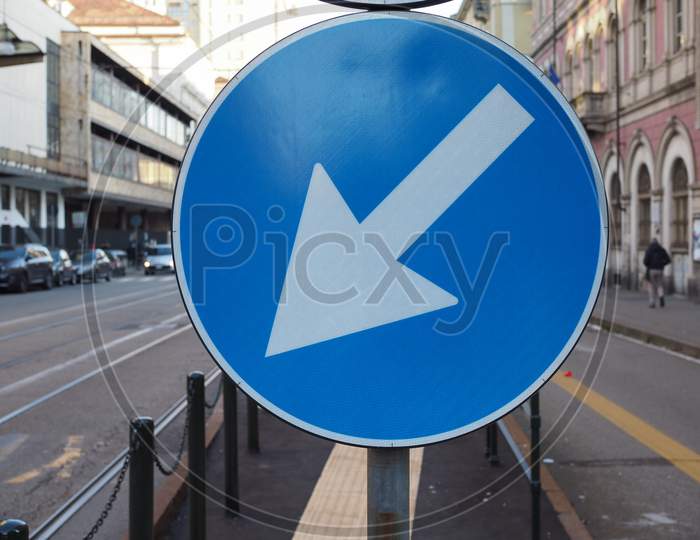 Left Direction Arrow Sign